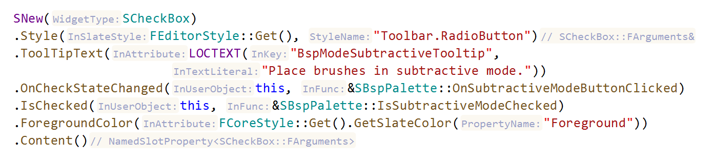 JetBrains&nbsp;Rider C++: type name hints for functions calls