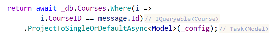 JetBrains&nbsp;Rider: Inlay hints return type in call chain