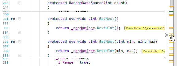 JetBrains Rider: Viewing code and problems outside editor frame JetBrains Rider: Viewing code and problems outside editor frame
