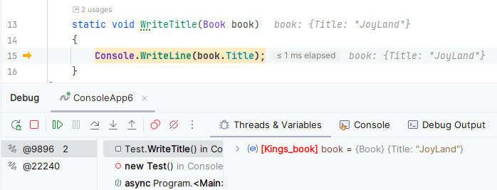 JetBrains&nbsp;Rider debugger: Tracking objects (Make Object ID)