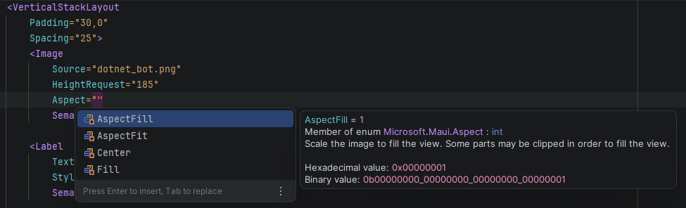 JetBrains Rider: Code completion in MAUI XAML JetBrains Rider: Code completion in MAUI XAML