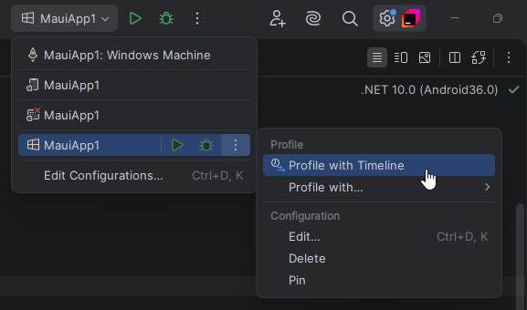 JetBrains Rider: Profile a MAUI application JetBrains Rider: Profile a MAUI application