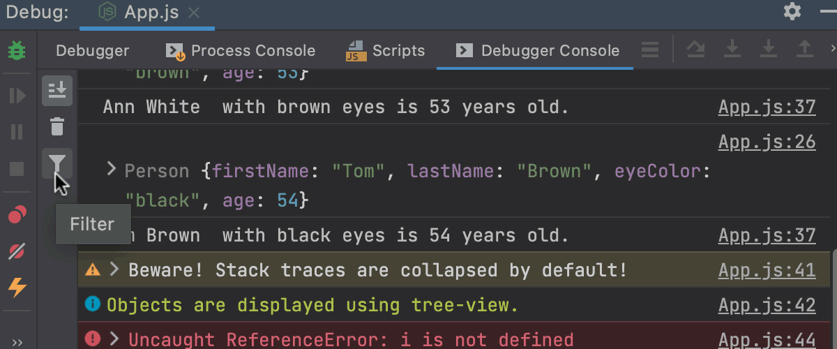 Using interactive Debugger Console | JetBrains Rider Documentation