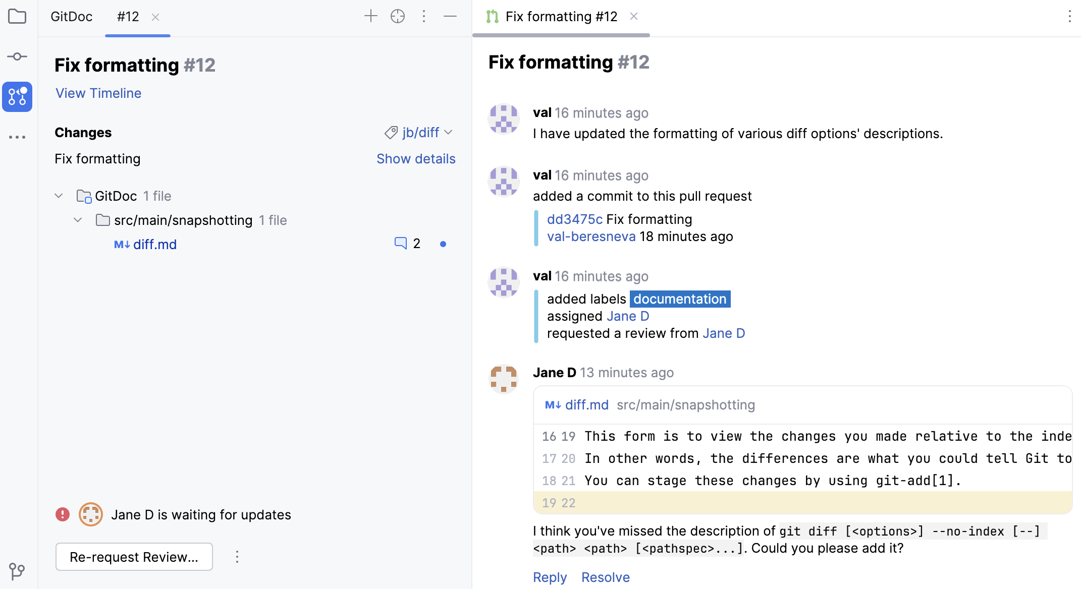 Pull request overview