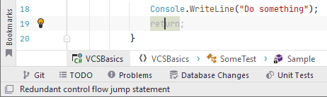 JetBrains&nbsp;Rider: Problem description in status bar