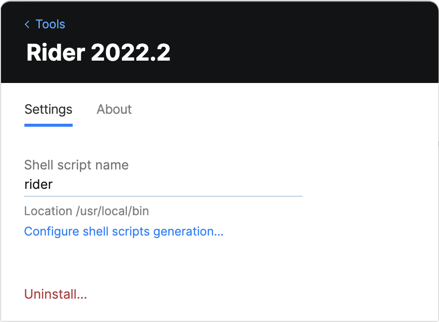 Toolbox App Rider Settings Toolbox App Rider Settings