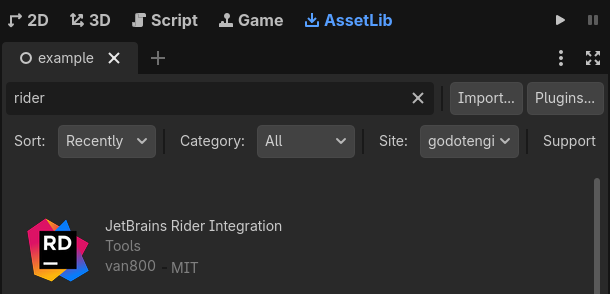 JetBrains Rider: Rider Add-on install JetBrains Rider: Rider Add-on install