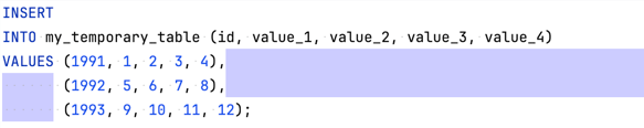 Statements are placed on several lines Statements are placed on several lines