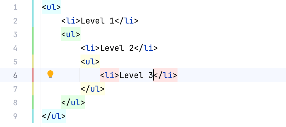 Tags highlighting Tags highlighting