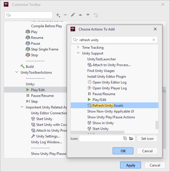 JetBrains Rider: Configure manual triggering of refresh in Unity editor JetBrains Rider: Configure manual triggering of refresh in Unity editor