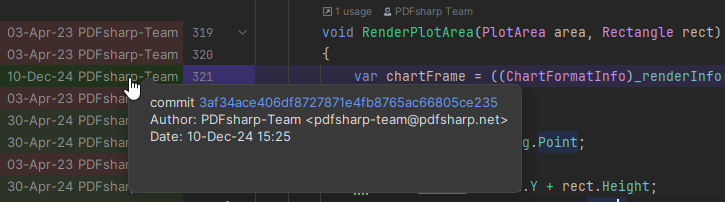 JetBrains Rider: VCS annotations JetBrains Rider: VCS annotations