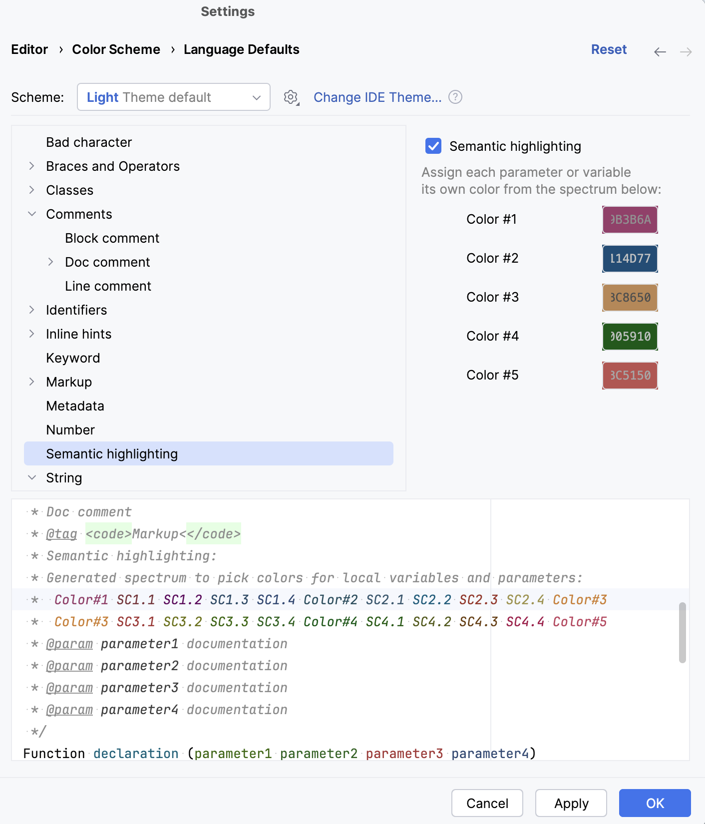 Semantic highlighting Semantic highlighting