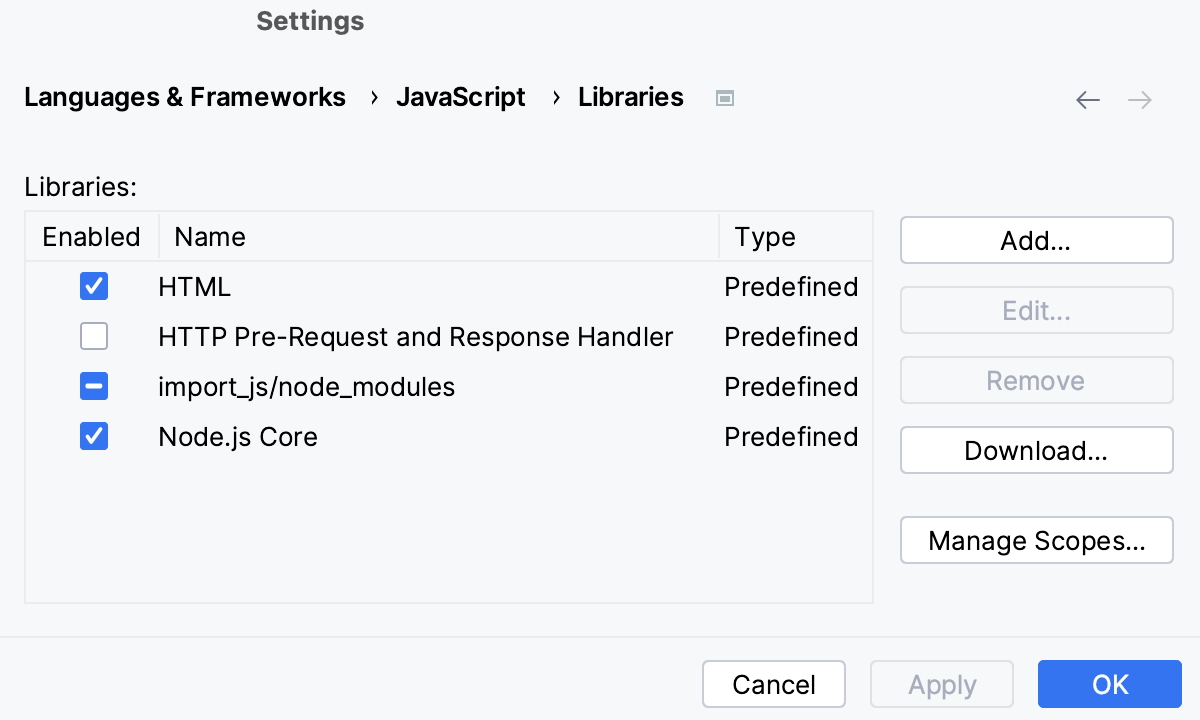 Configure JavaScript libraries: a list of available libraries Configure JavaScript libraries: a list of available libraries