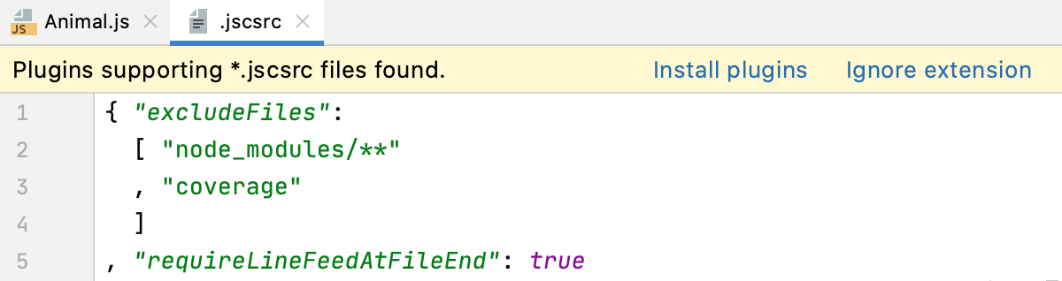 JetBrains&nbsp;Rider suggests installing JSCS plugin