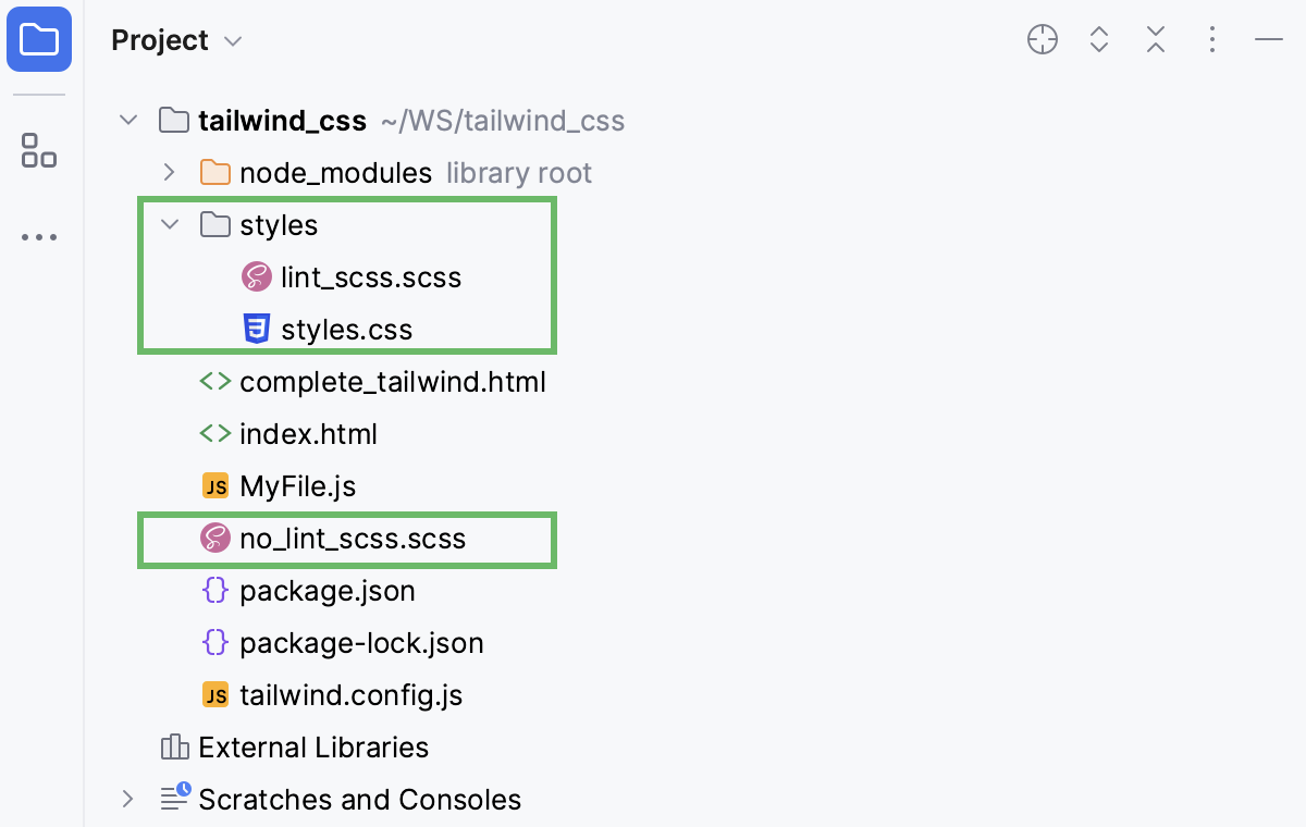 Stylelint: custom patterns. Example project structure Stylelint: custom patterns. Example project structure