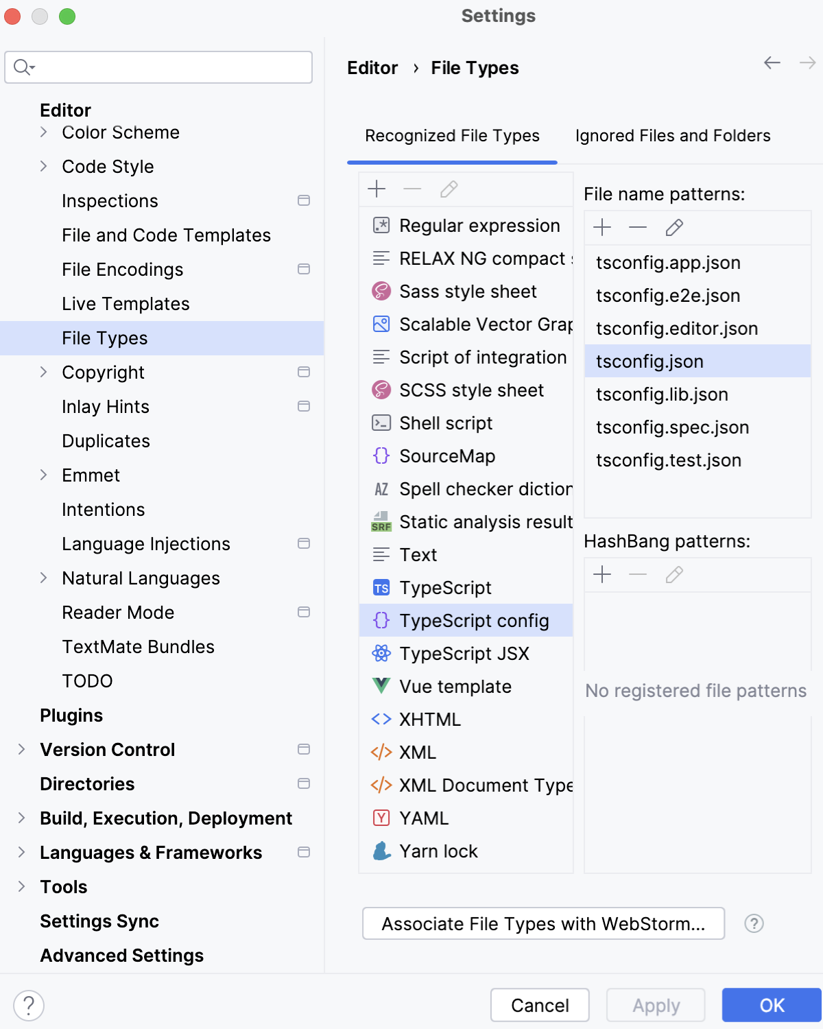 File Types: tsconfig.json patterns File Types: tsconfig.json patterns