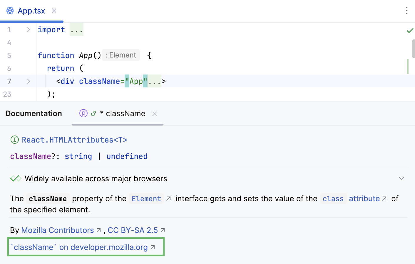 Quick Documentation Lookup: MDN Quick Documentation Lookup: MDN