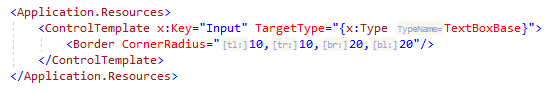JetBrains&nbsp;Rider: Inlay hints in XAML for CornerRadius arguments
