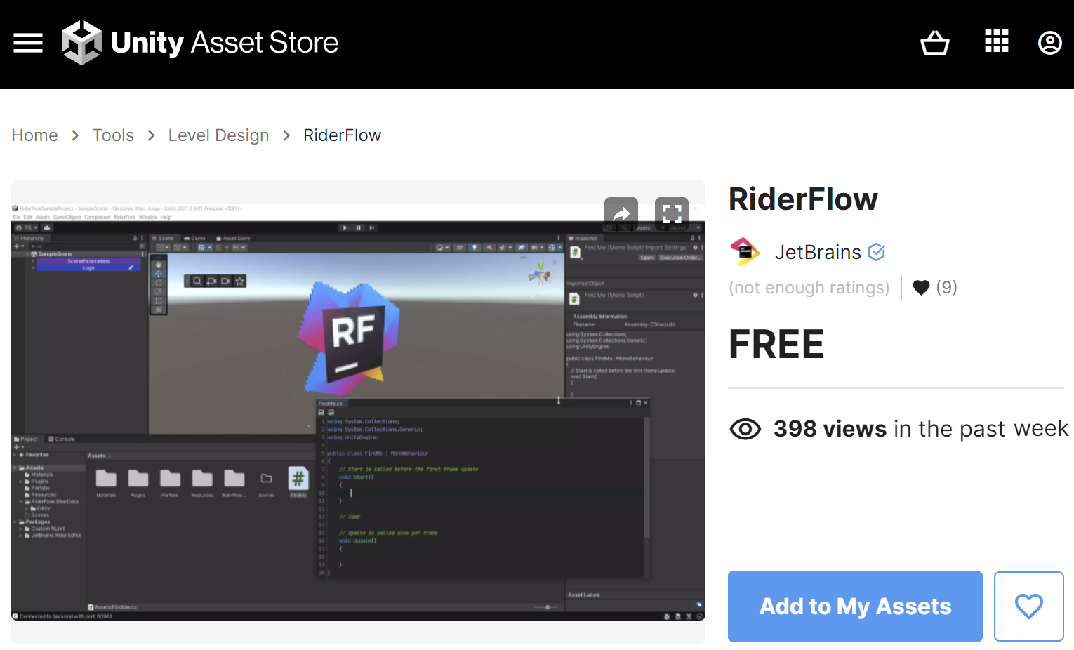 RiderFlow in Unity Asset Store