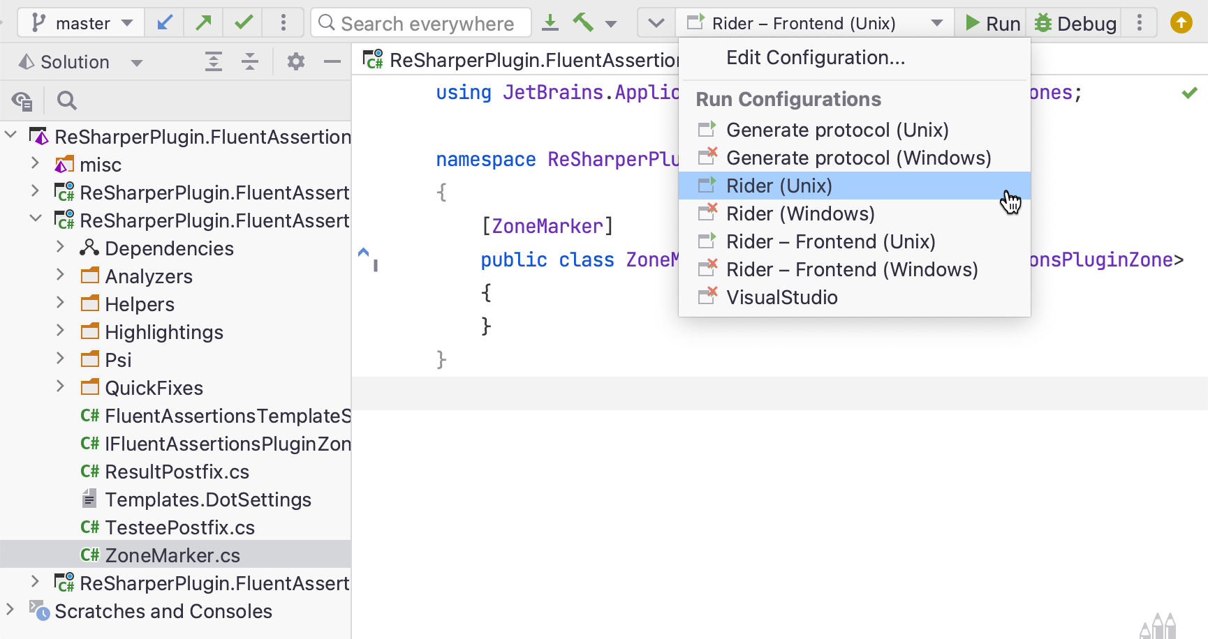 Plugin Run Configurations