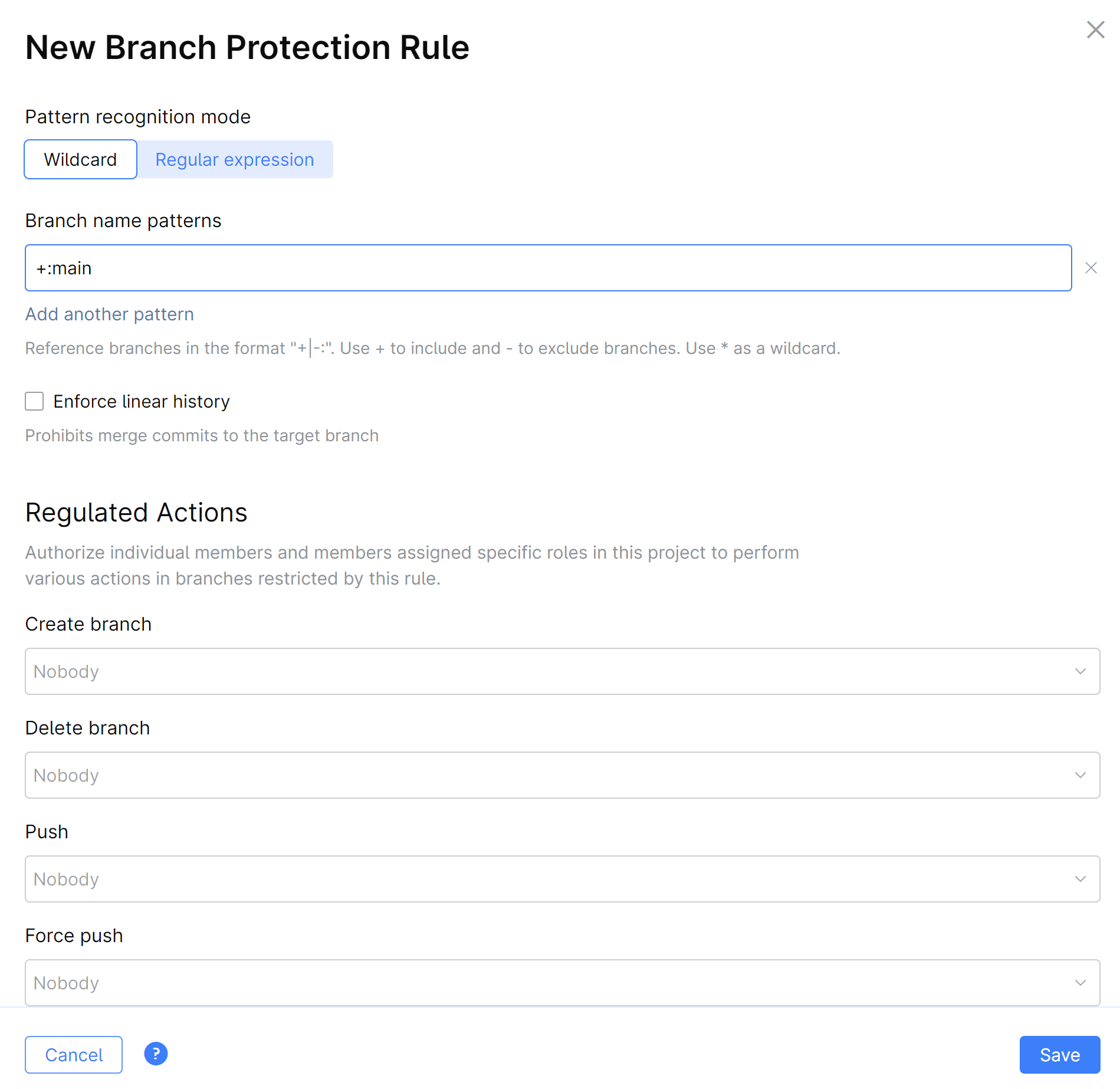 Protect main branch Protect main branch