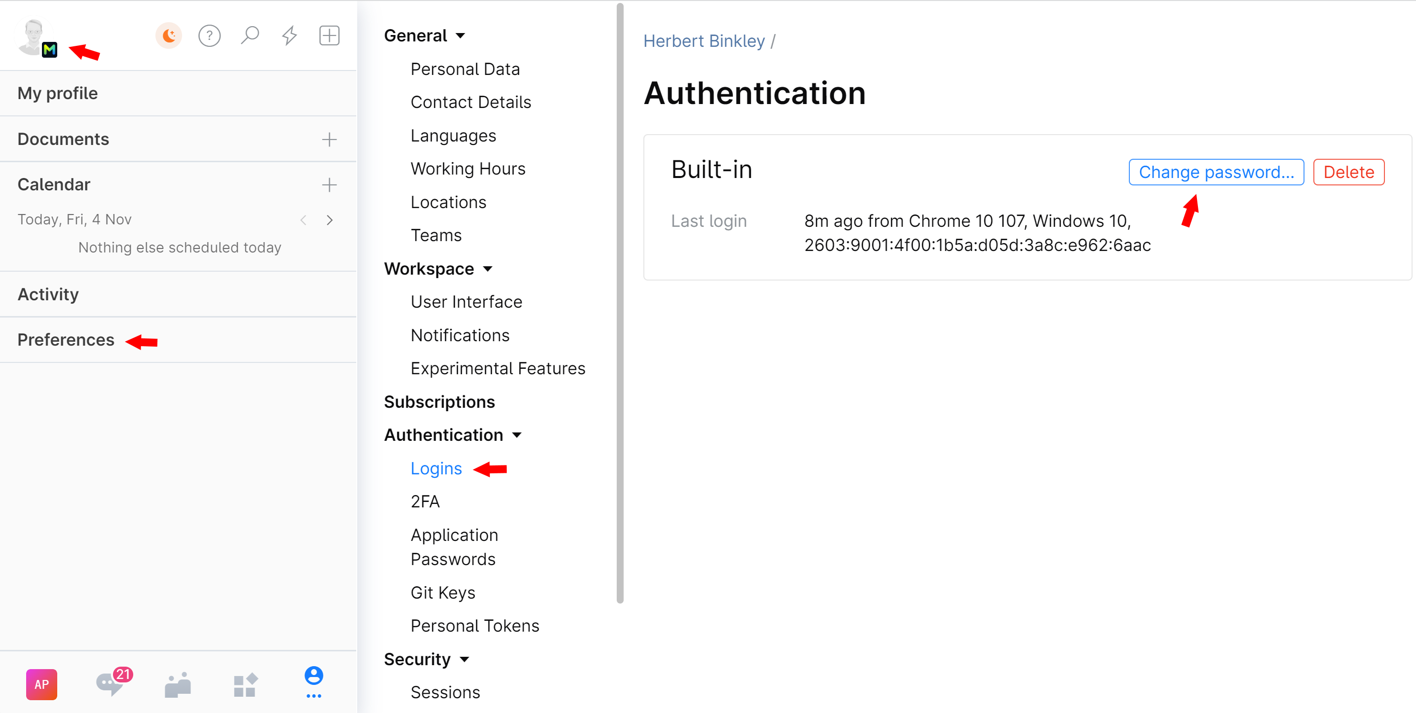 Git password authentication