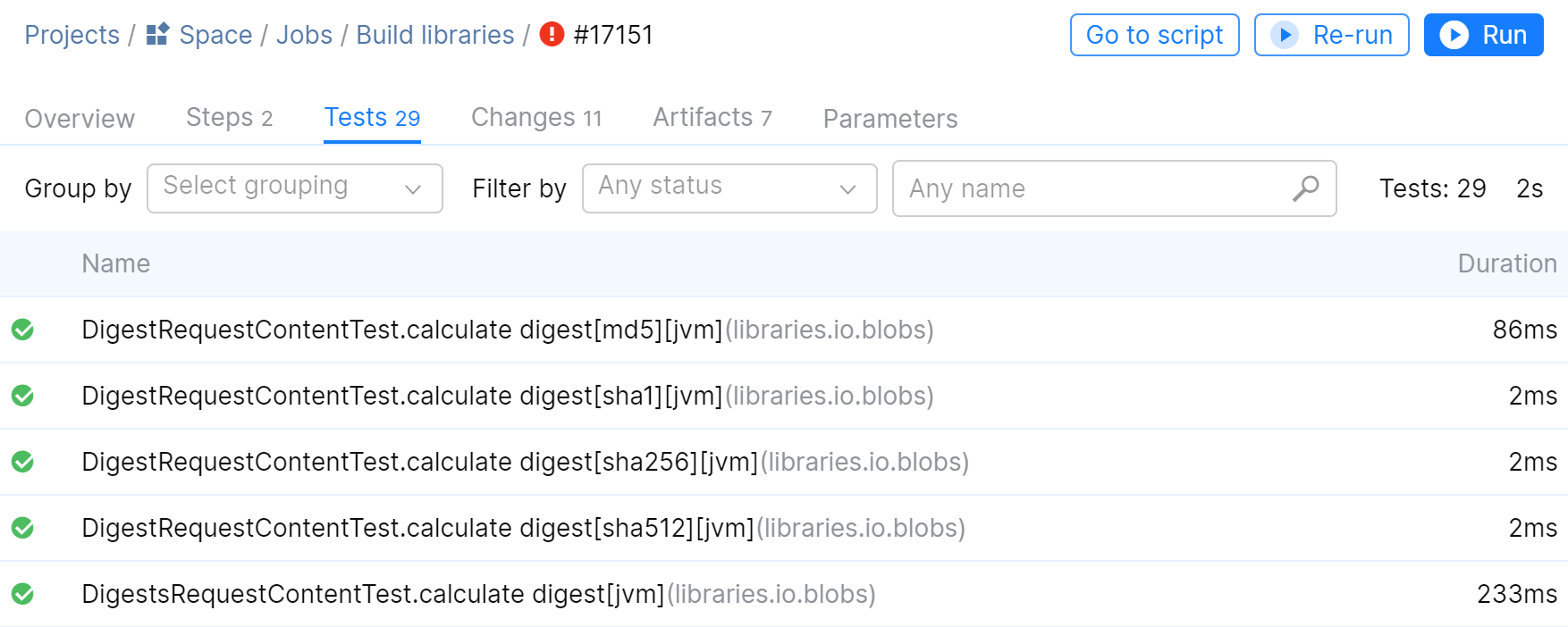 Viewing Automation job details