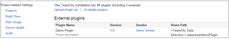 Plugin list