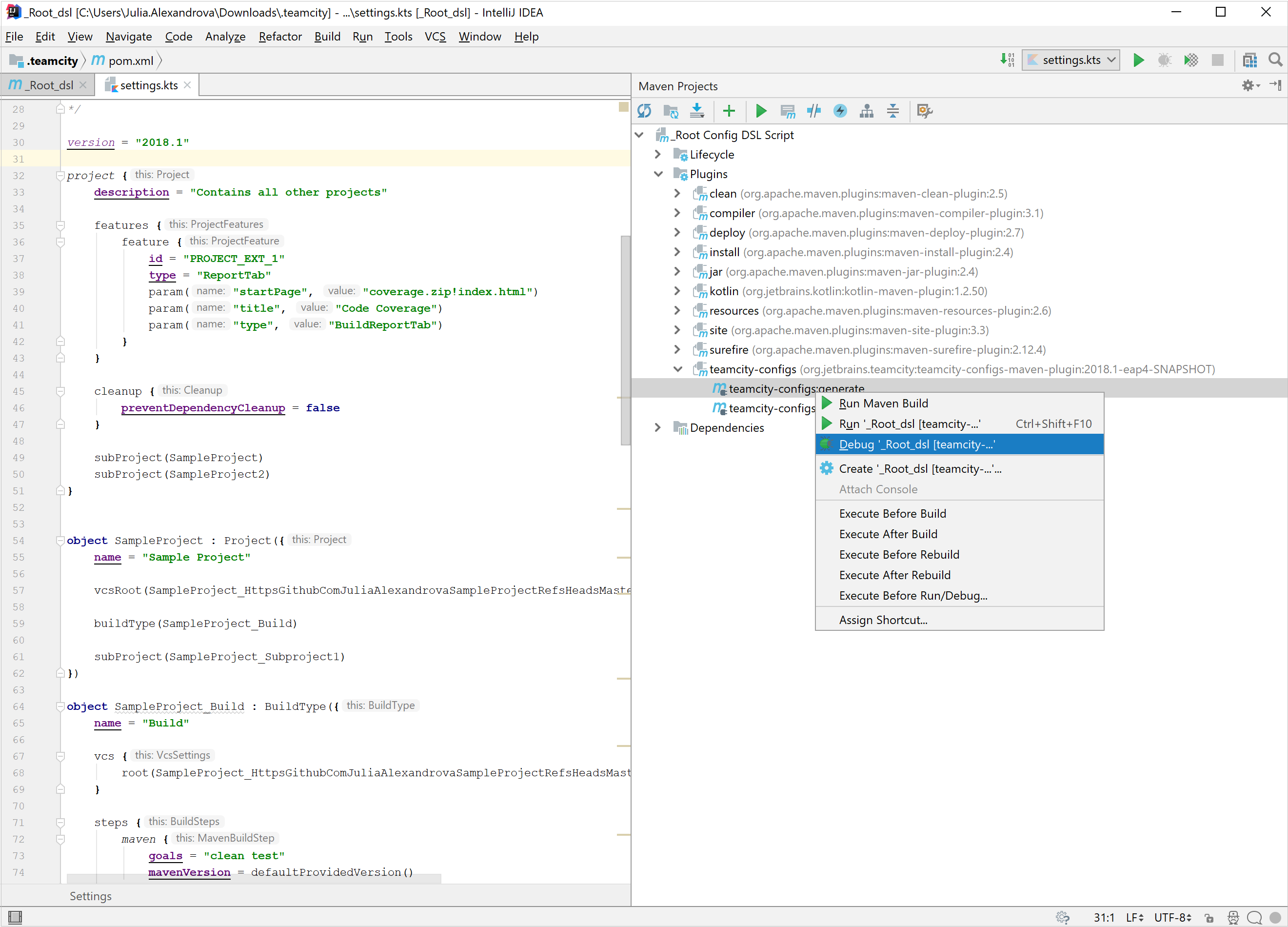 Maven settings xml. DSL Котлин. Отладка Kotlin. INTELLIJ idea Kotlin. Maven команды.