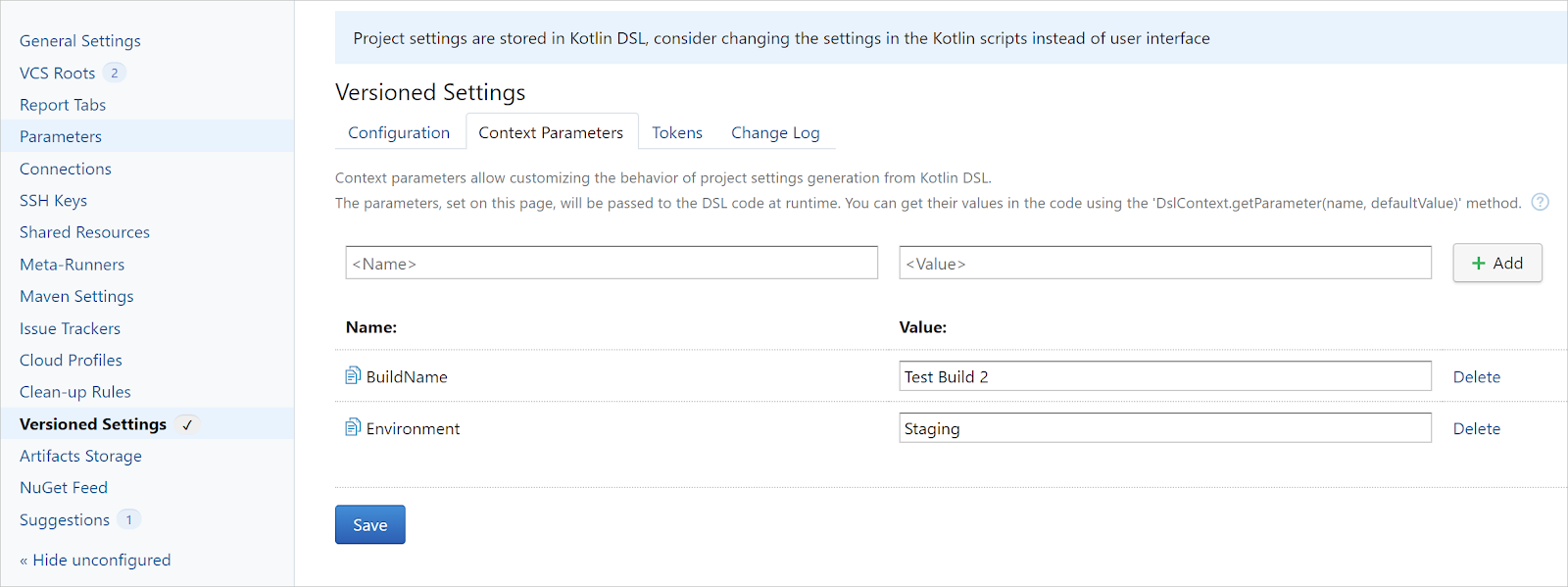 Kotlin DSL parameters