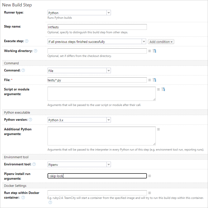 Bundled Python build runner