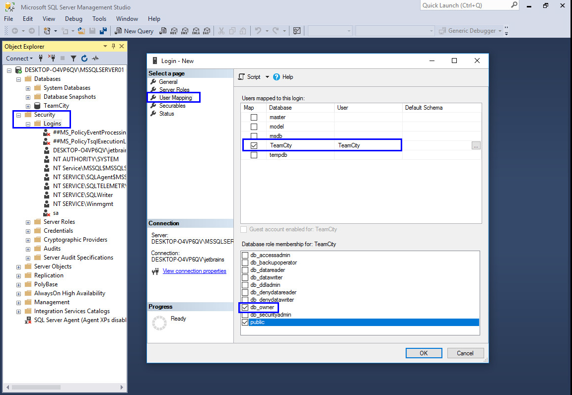 Setting Up Teamcity With Ms Sql Server Teamcity On Premises