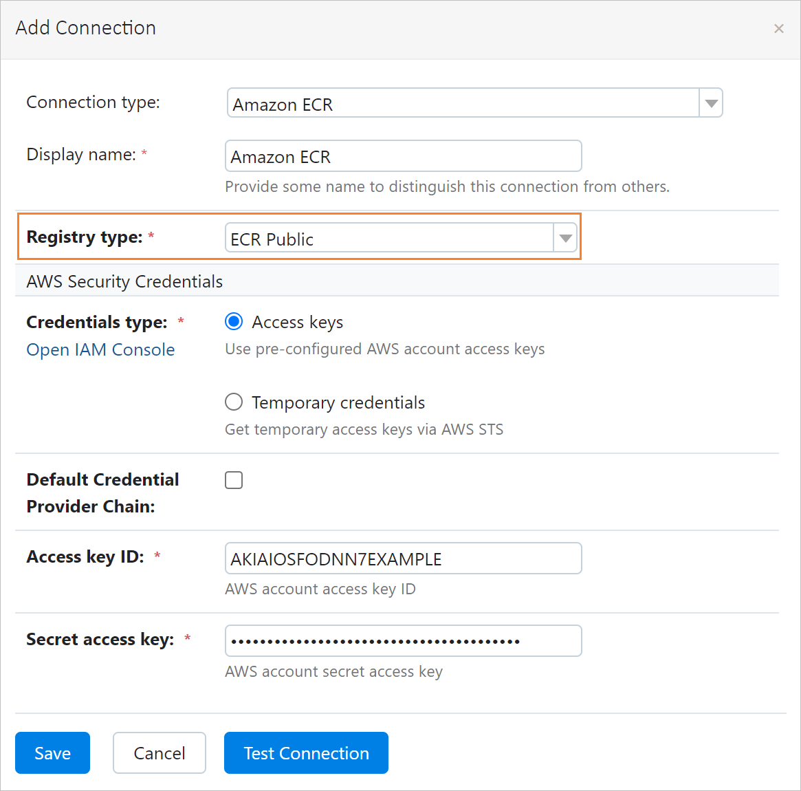 Connecting to public ECR registry