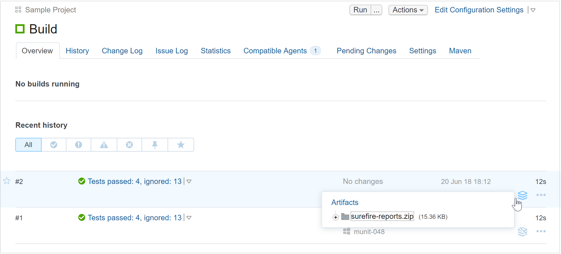 Published artifacts Published artifacts