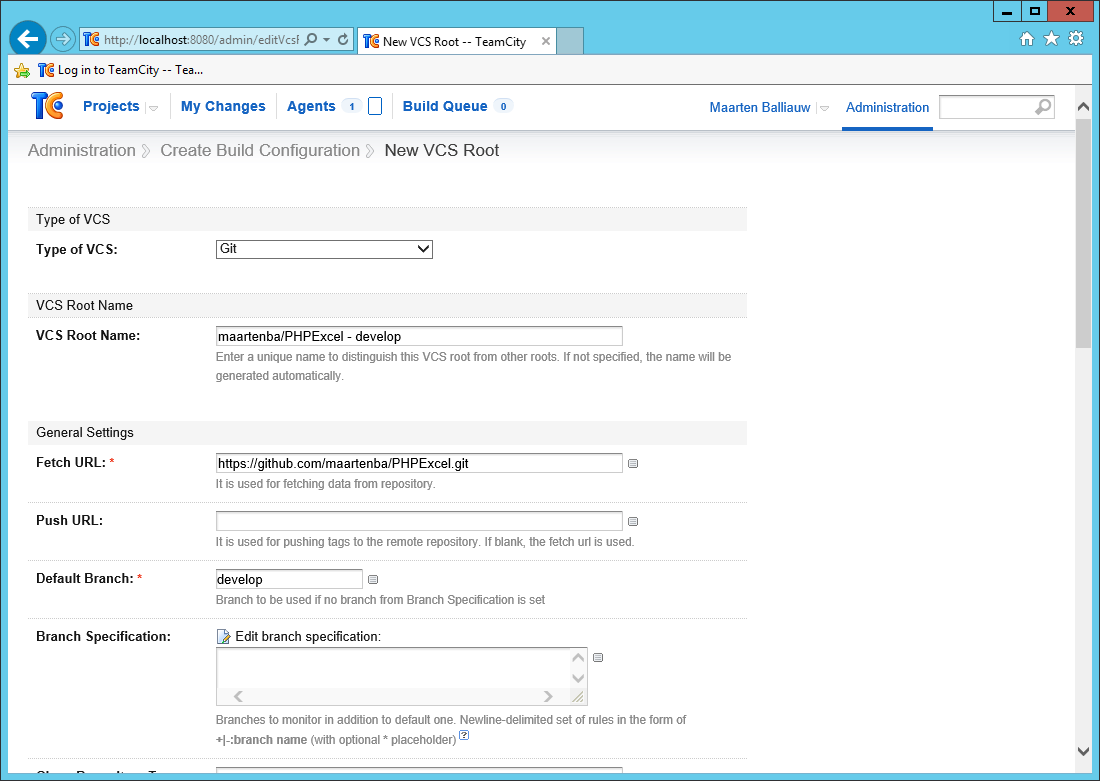 Vcs settings Vcs settings