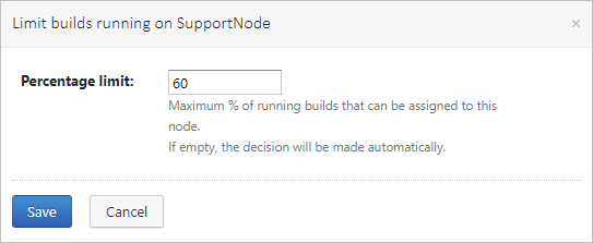 Limit builds on node