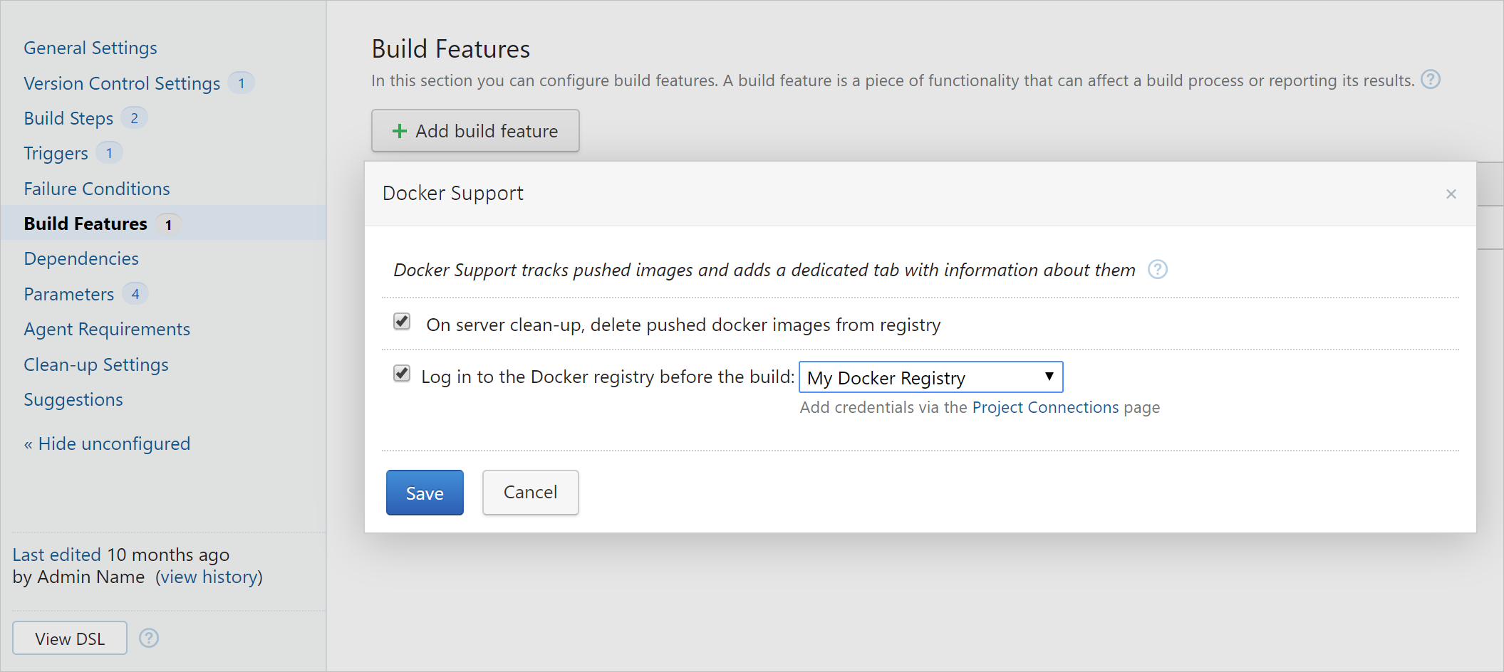 Docker Support build feature