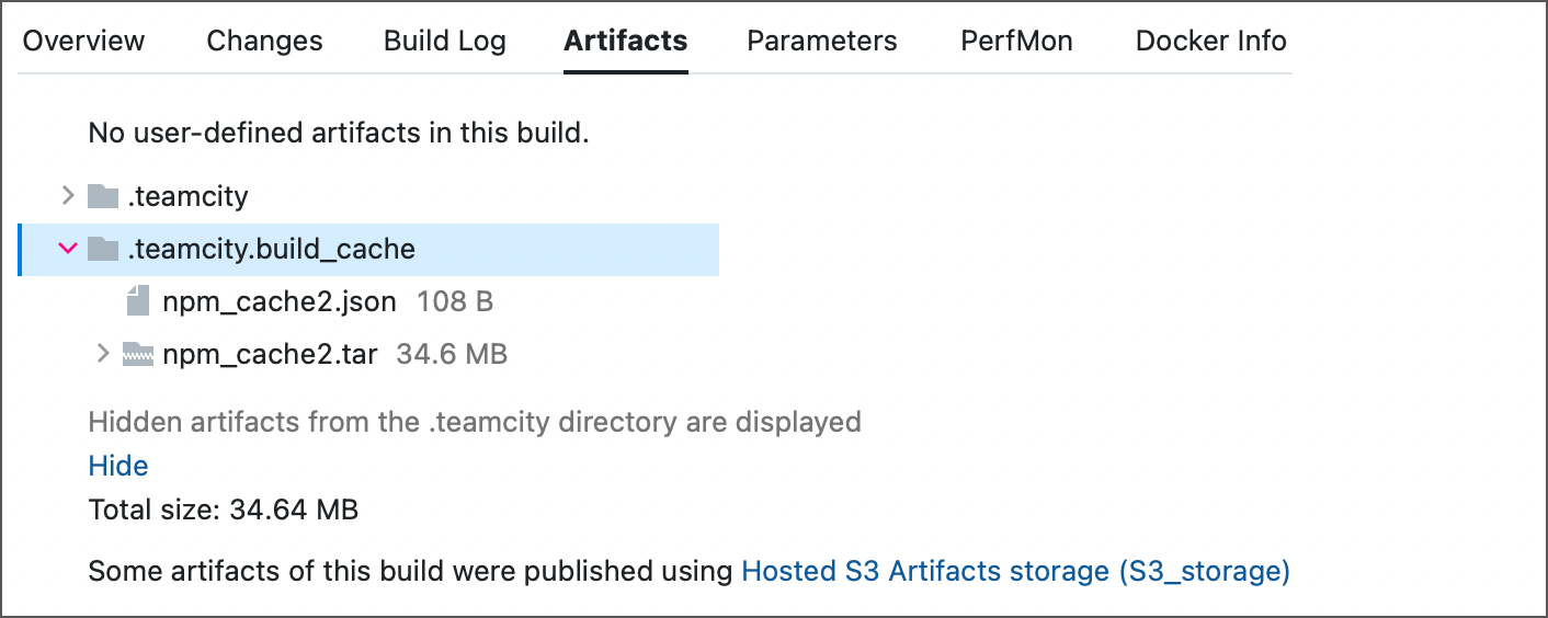 Publish build cache