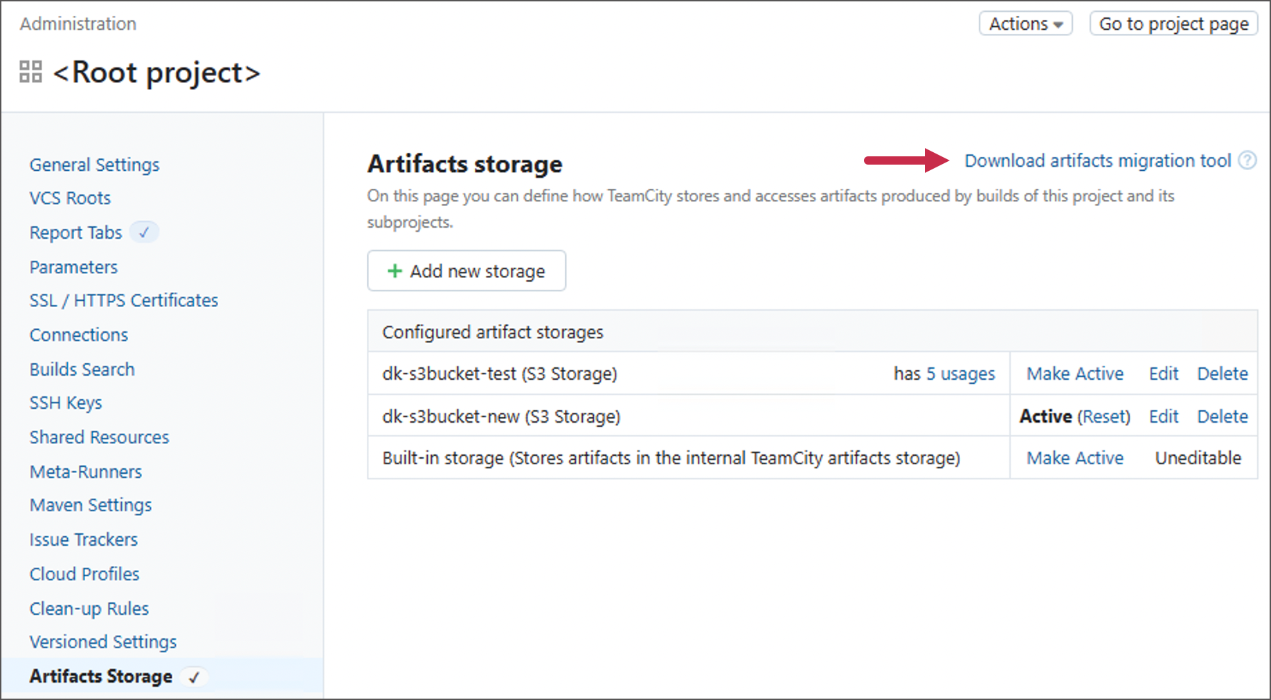 Download artifacts migration tool