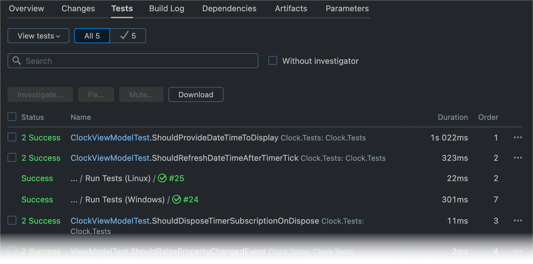 Composite build tests