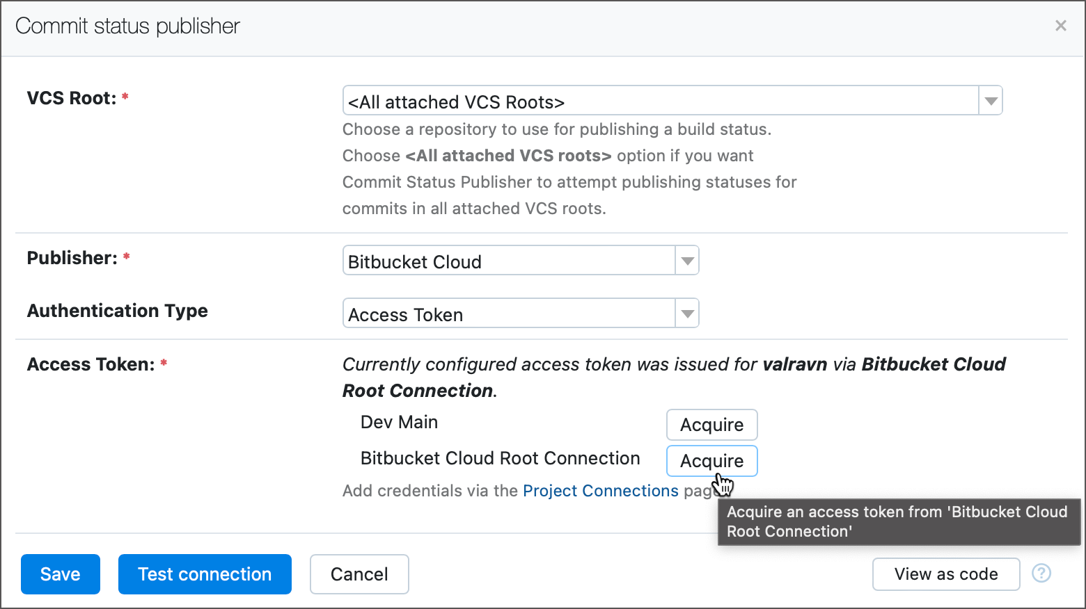 Acquire access token for Bitbucket Cloud