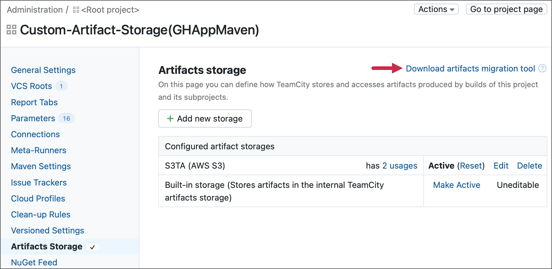 Download artifacts migration tool