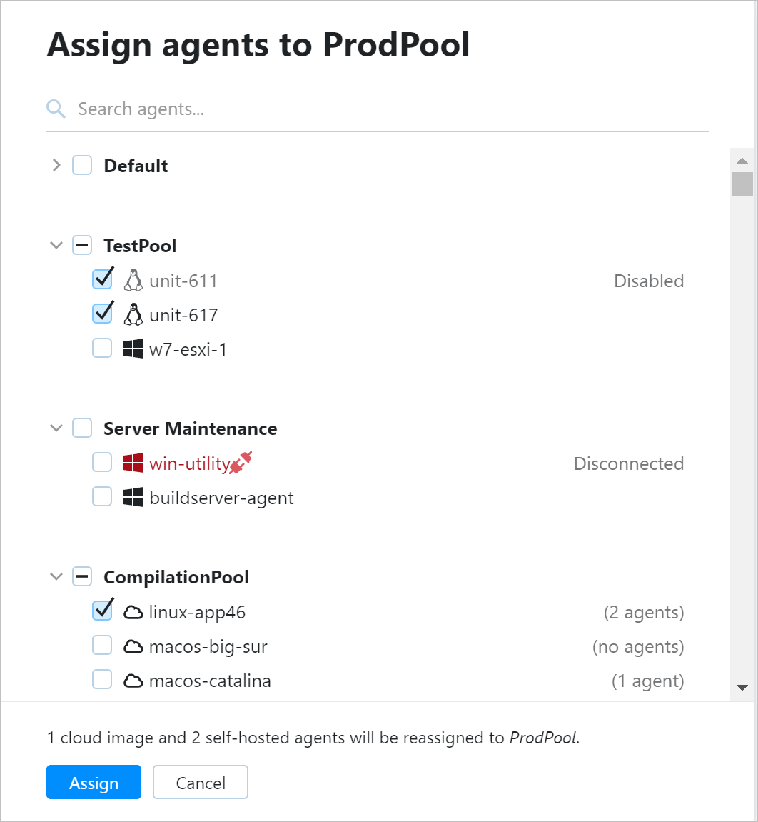 Edit agent pool in new TeamCity UI