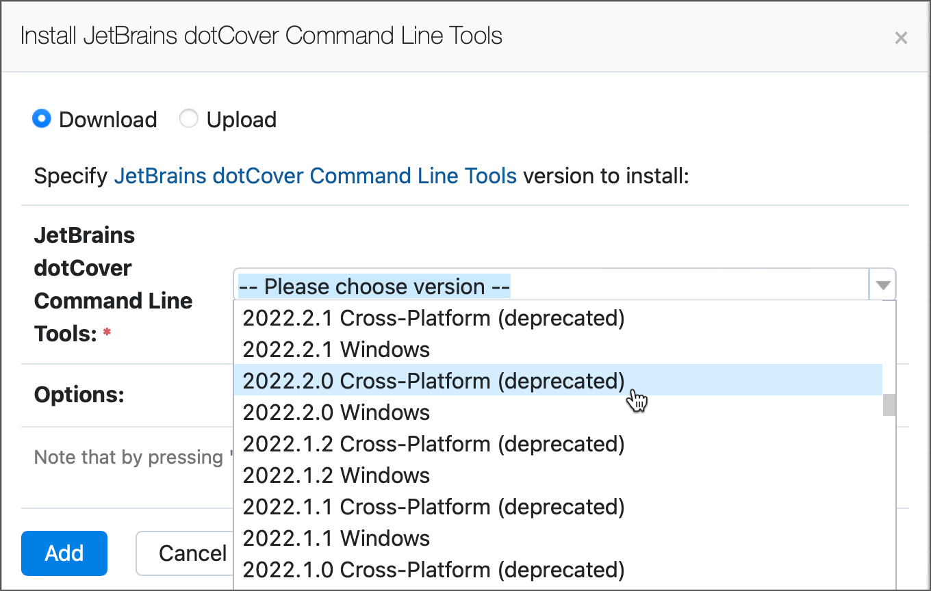 Deprecated dotNet Cli versions