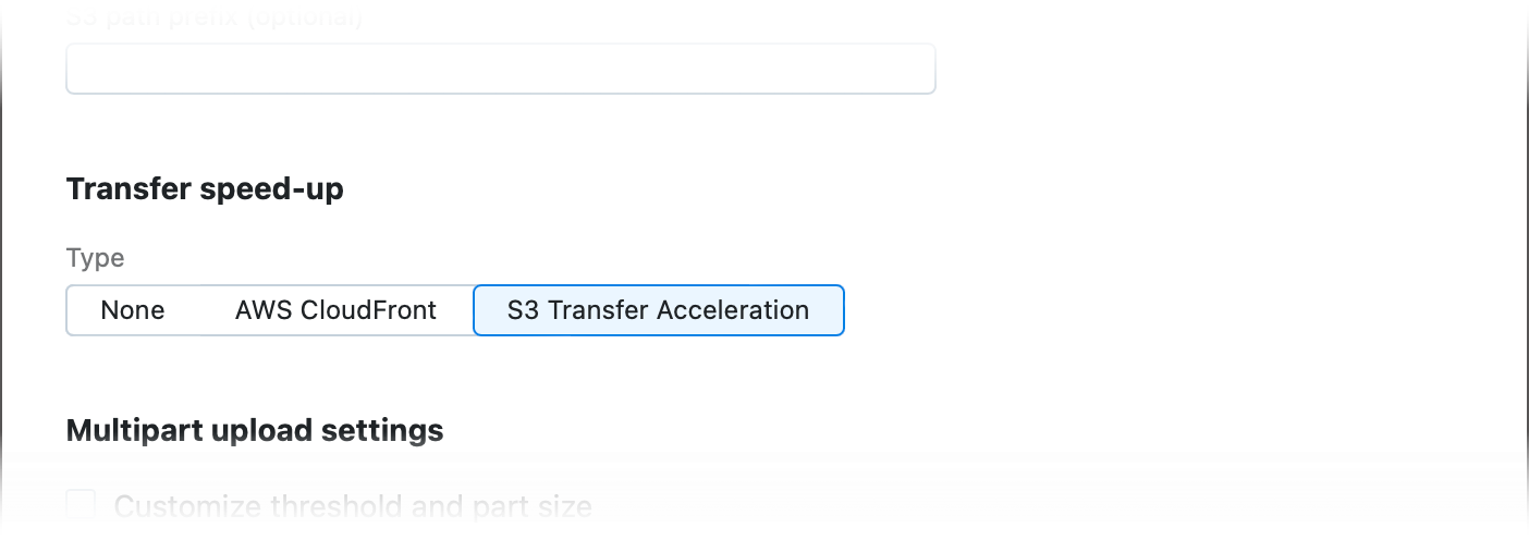 S3 Transfer SpeedUp Mode