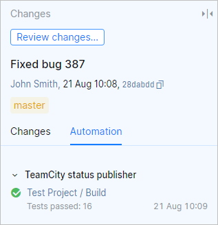 Display build status in JetBrains Space