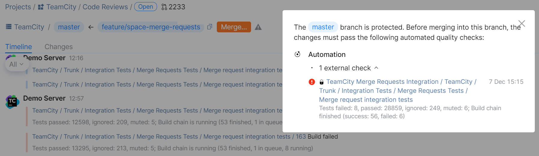 JetBrains Space - Quality Gates