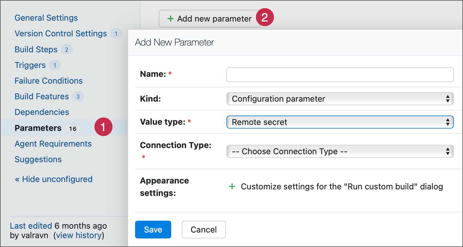 Create New Parameter