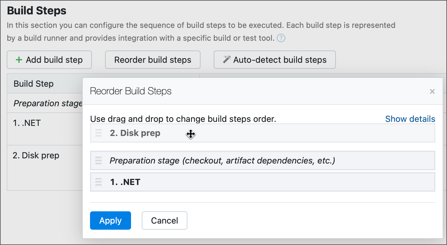 Drag and drop bootstrap step