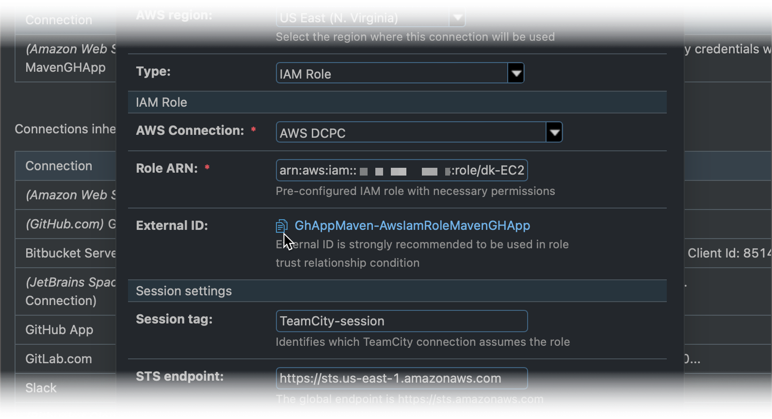 External ID of an AWS Connection